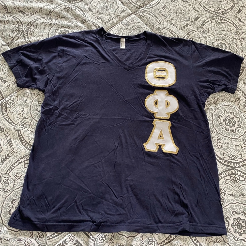 Theta Phi Alpha Letters - Navy & Gold